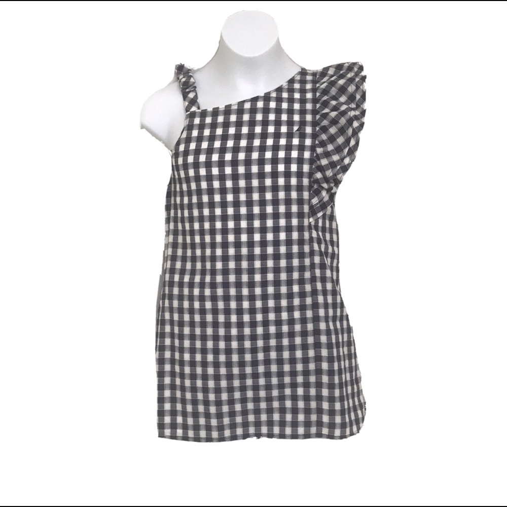 Nautica Girls Dress Size 5 Blue White Checkered